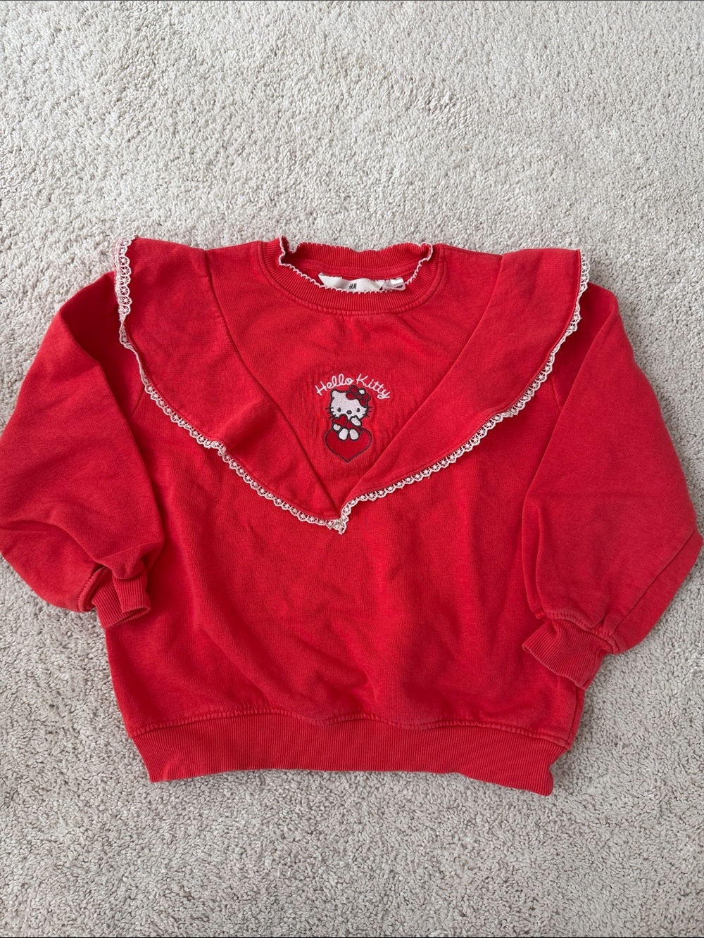 H&M Hello Kitty Red Ruffle Sweatshirt for Kids